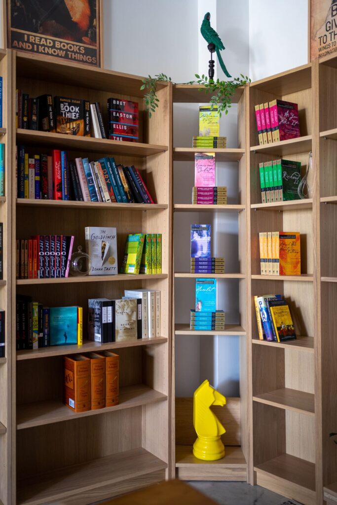 Bookshelves with books in Marbella